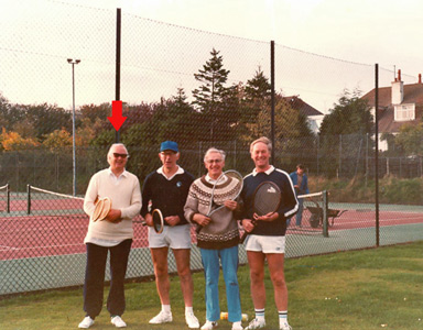 Neville (left) at Cults tennis club, near Aberdeen